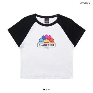 Takashi Murakami blackpink Cropped Raglan T-shirt